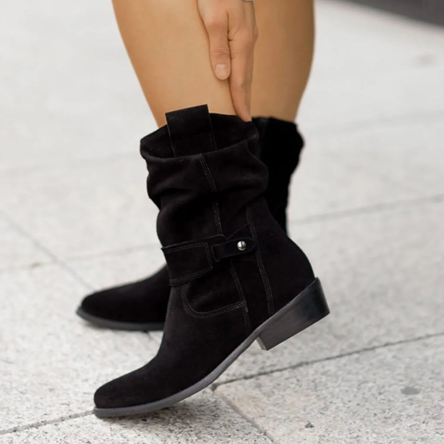 Elisa – Botines de Ante | Chic & Confortable
