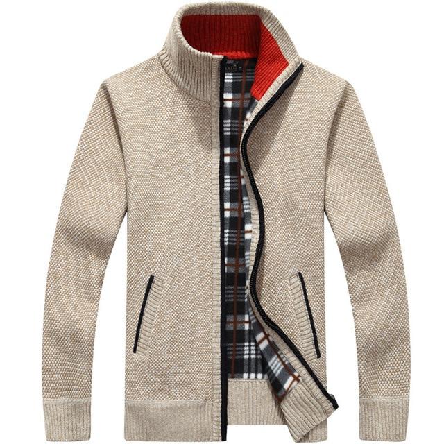 Iker – Chaqueta de punto para hombres con forro polar