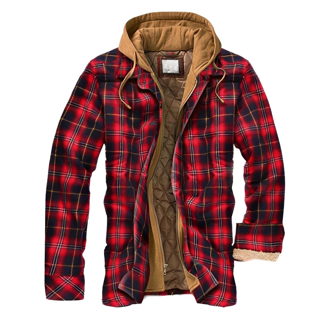 Ormond – Chaqueta de Invierno Cuadros con Capucha