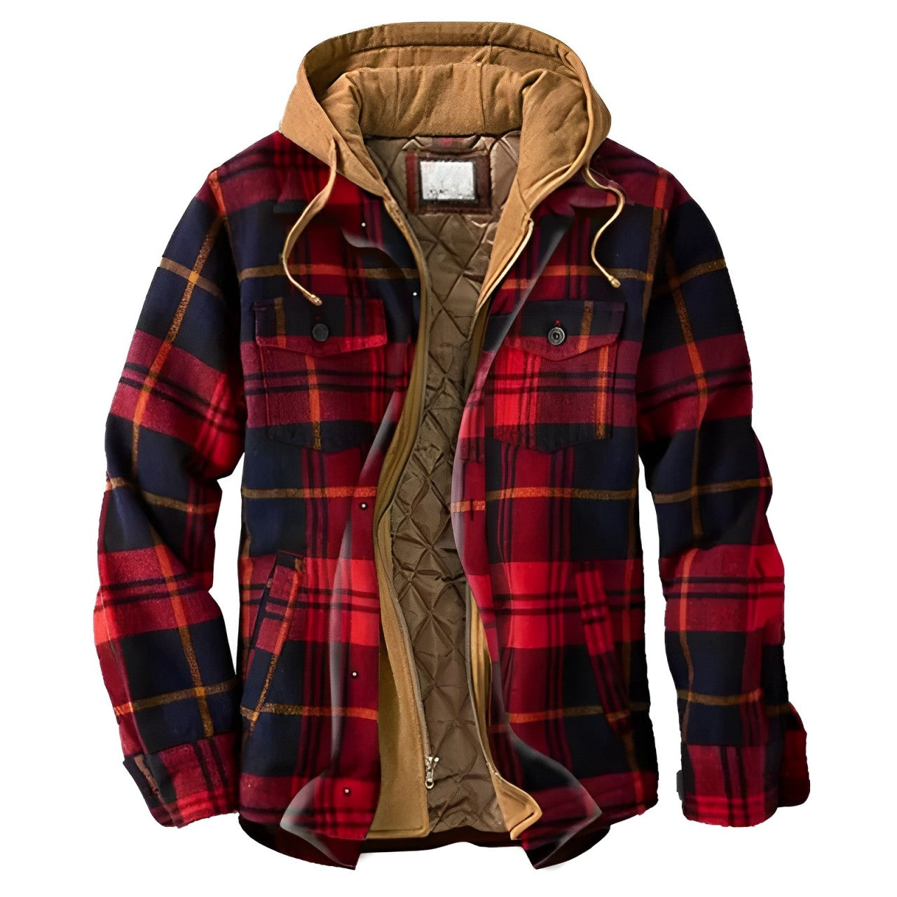 Ormond – Chaqueta de Invierno Cuadros con Capucha