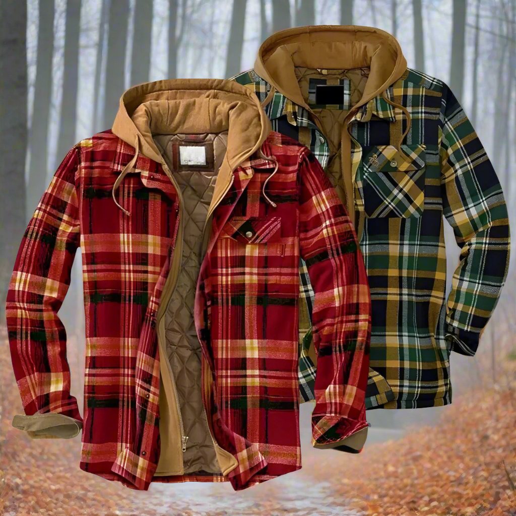 Ormond – Chaqueta de Invierno Cuadros con Capucha