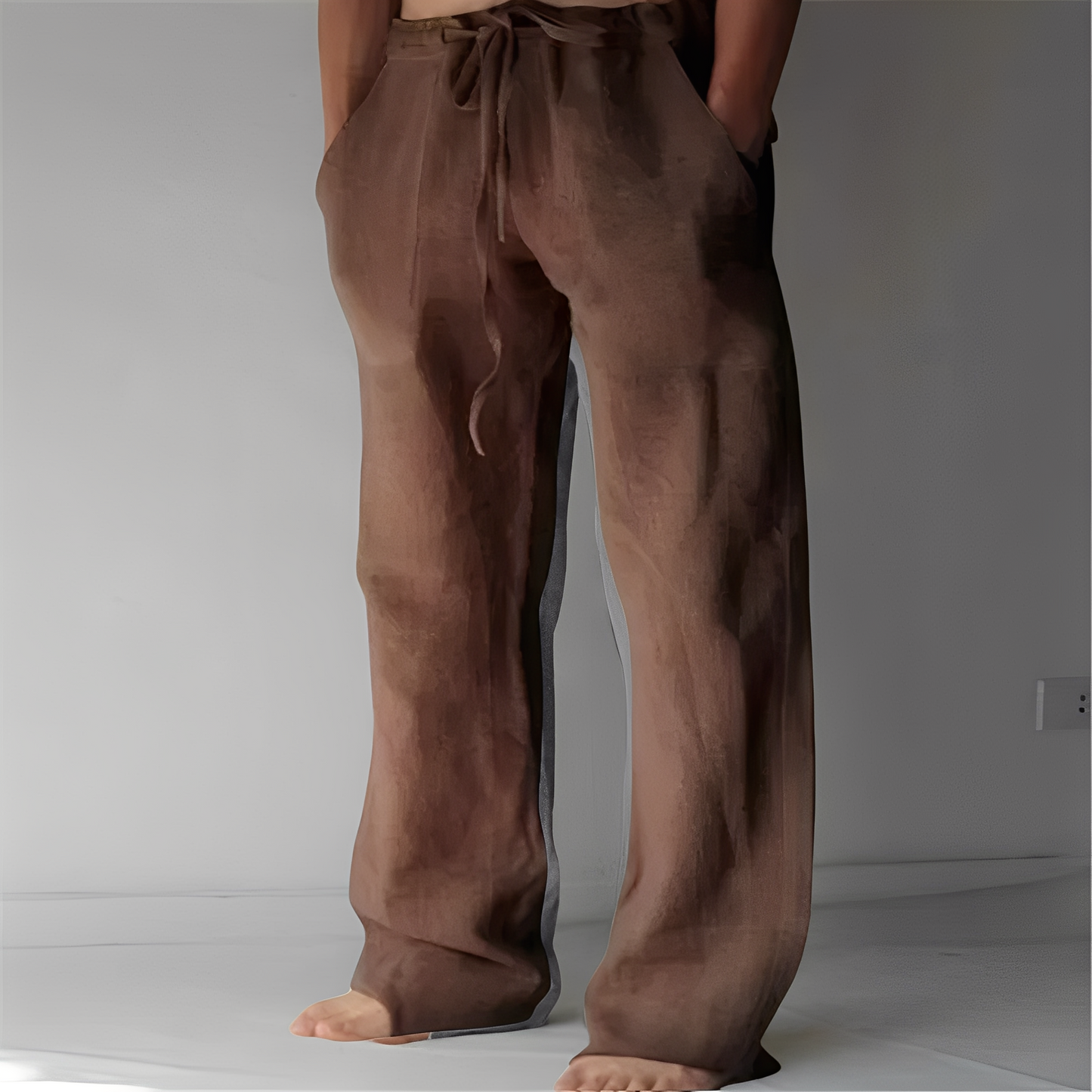 Arthur – Pantalones Amplios de Lino para Hombres
