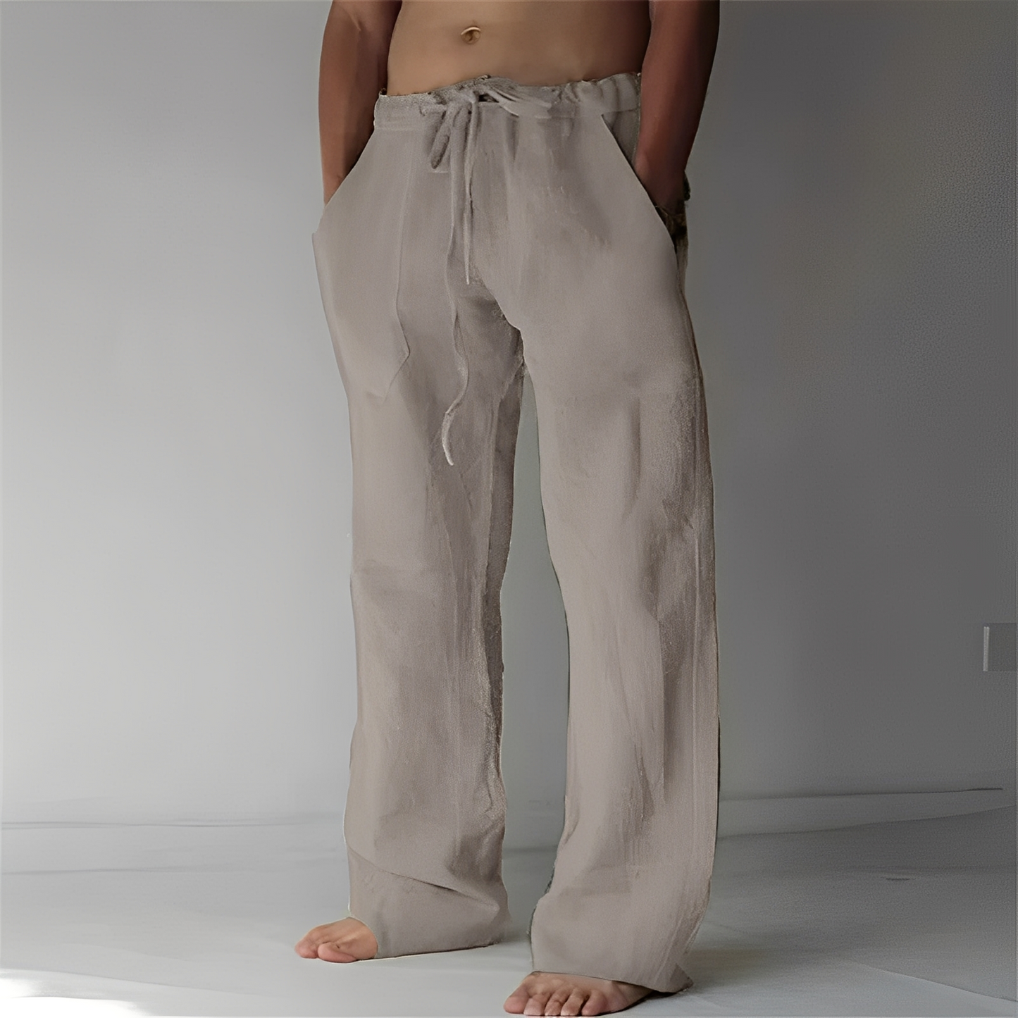 Arthur – Pantalones Amplios de Lino para Hombres