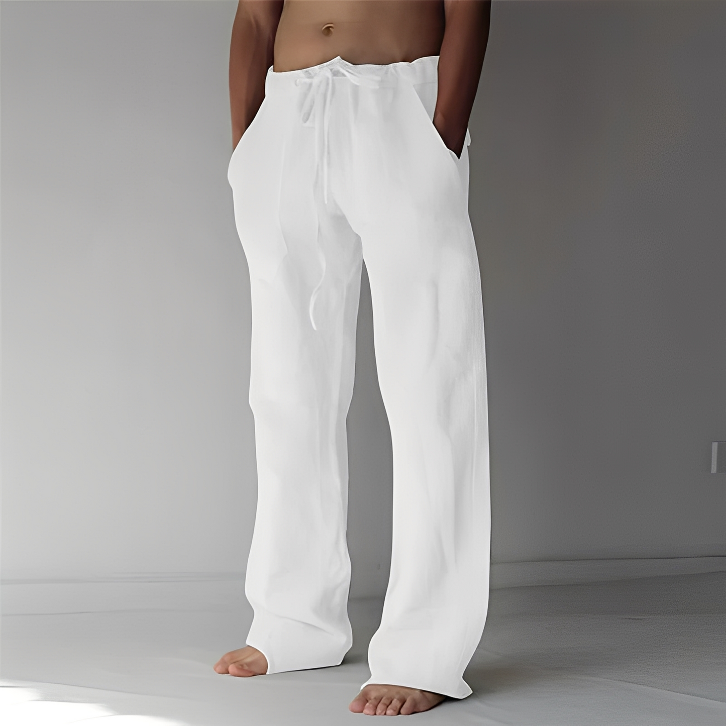 Arthur – Pantalones Amplios de Lino para Hombres