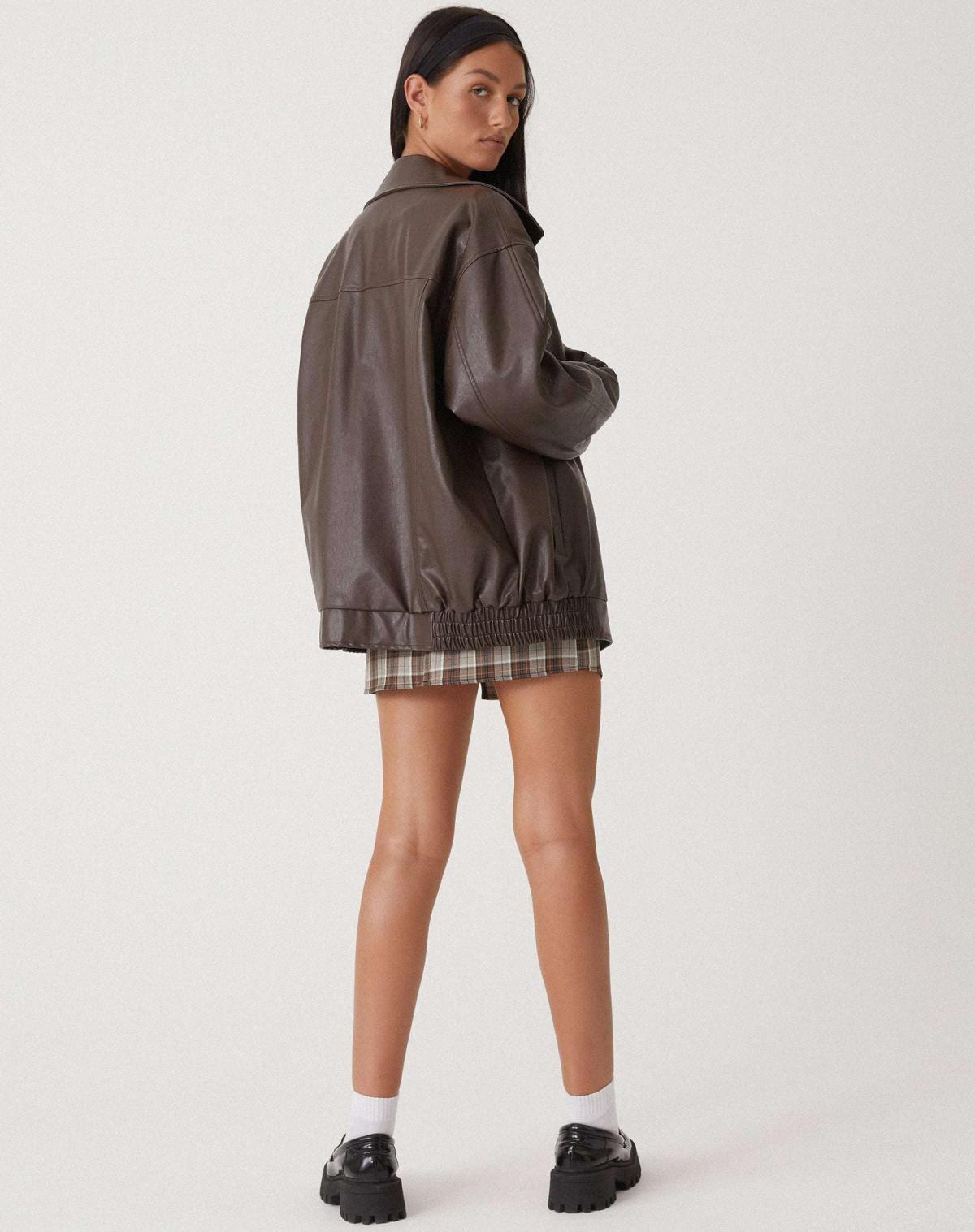 Anouk – Chaqueta de Cuero para Mujer Ancha