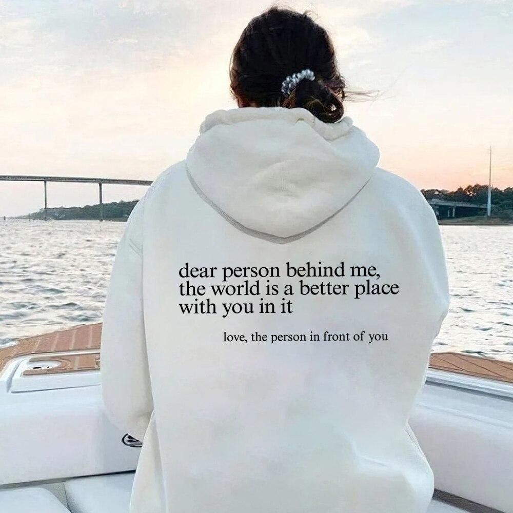 Querida Persona – Hoodie con Estampado en la Espalda