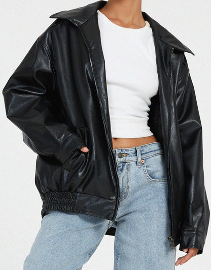 Anouk – Chaqueta de Cuero para Mujer Ancha