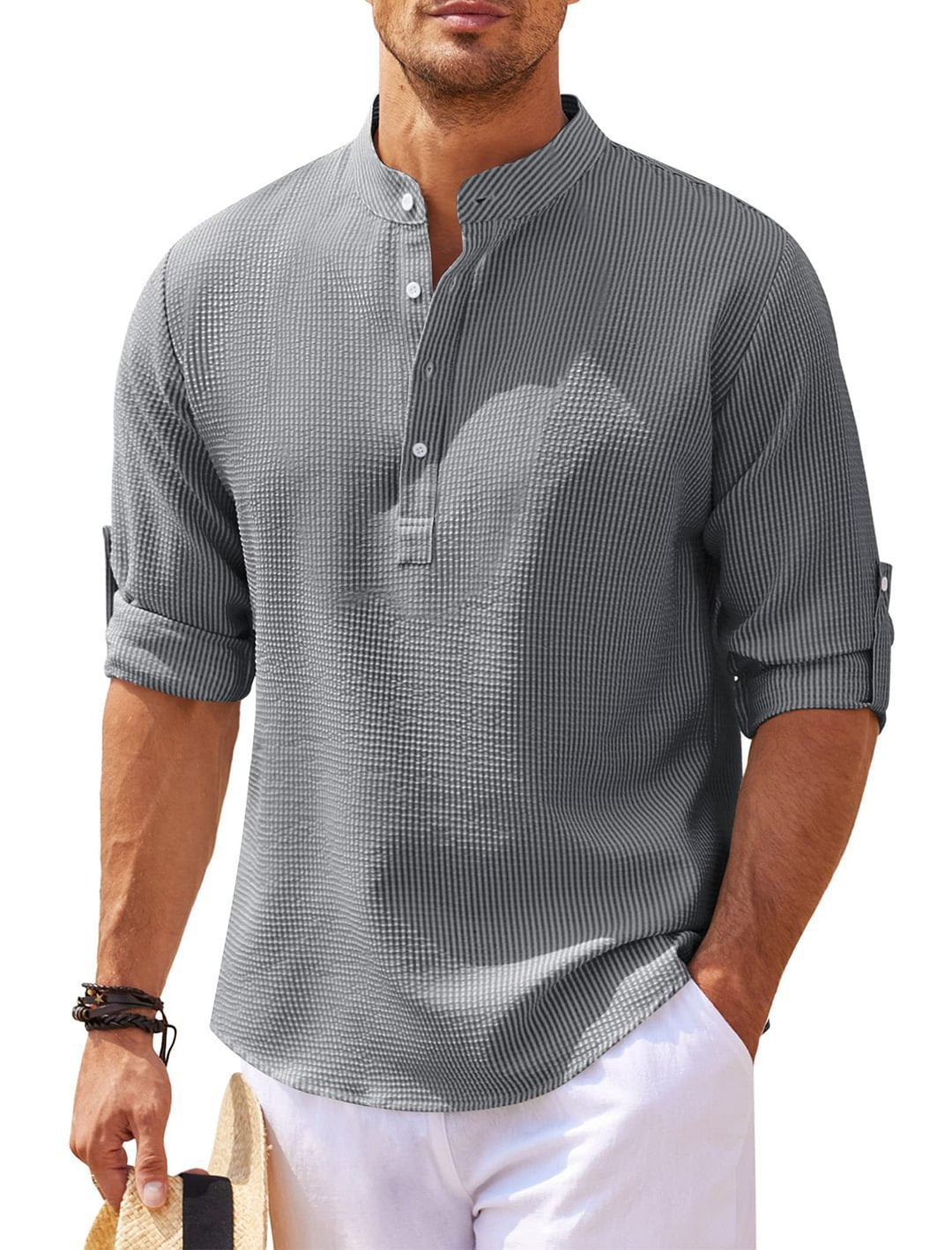 Cormac – Camisa de lino de manga larga para hombres