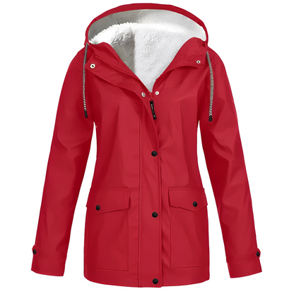 Sherlyn - Chaqueta con capucha y forro polar para exteriores para mujeres