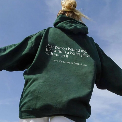Querida Persona – Hoodie con Estampado en la Espalda