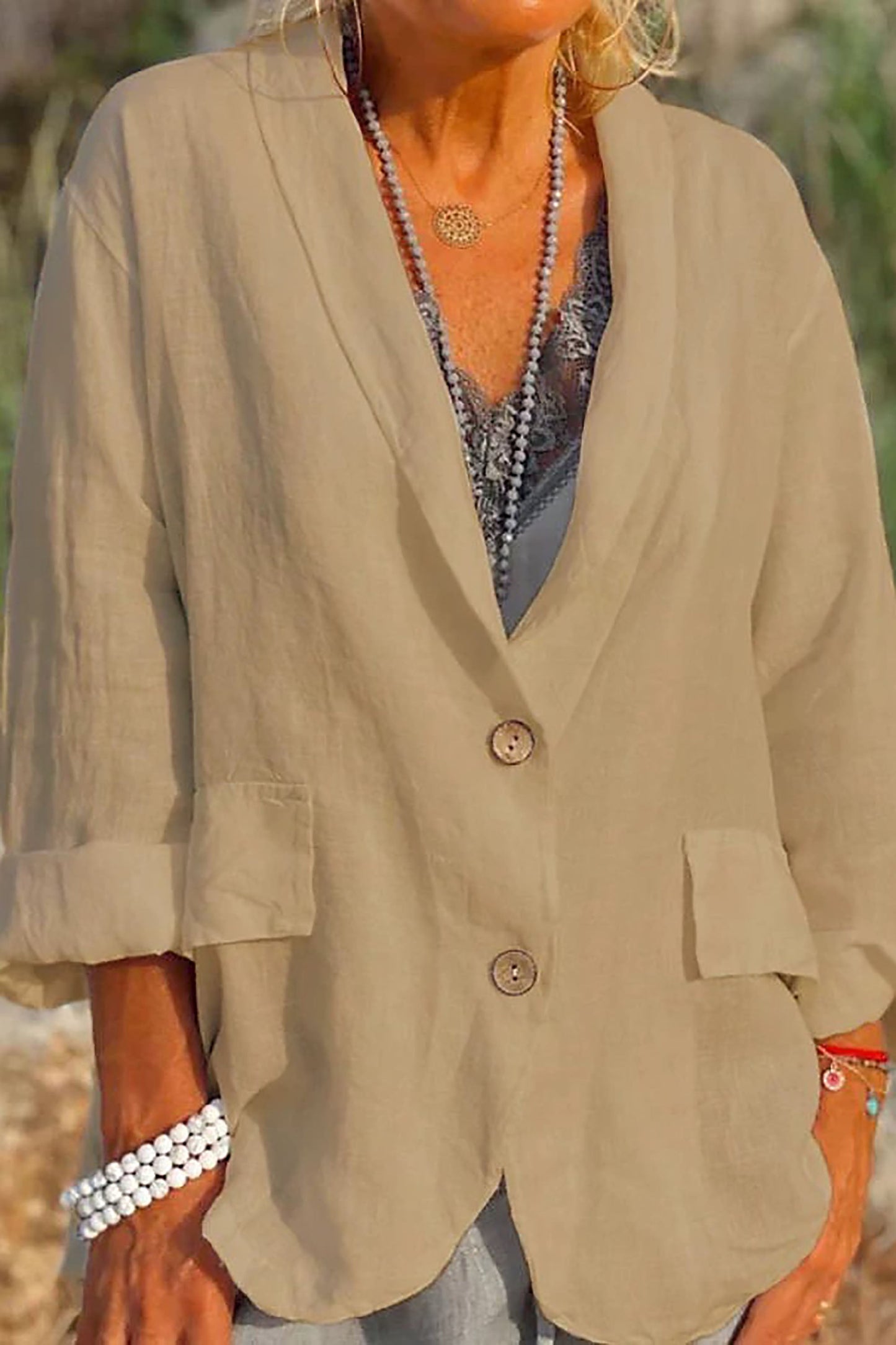 Jessica – Ligera Chaqueta de Lino Mujer