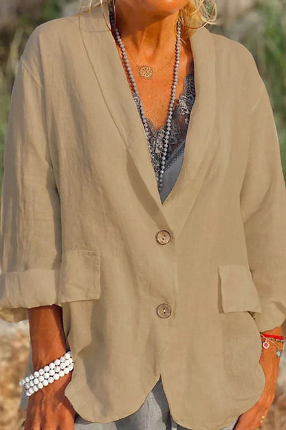 Jessica – Ligera Chaqueta de Lino Mujer