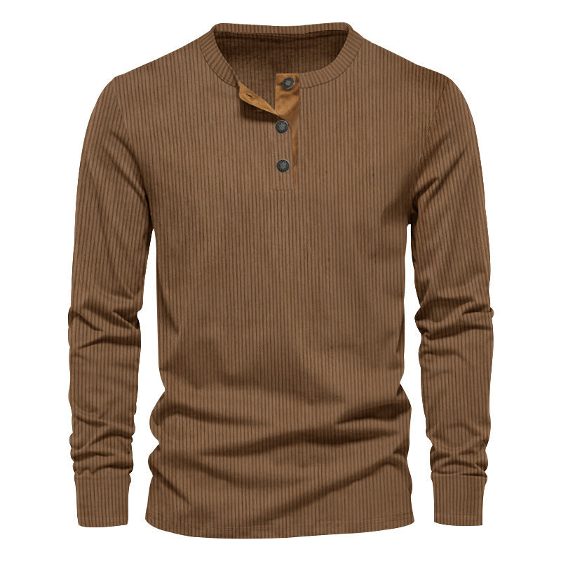 Dwaine - Camisa de Pana de Manga Larga para Hombres