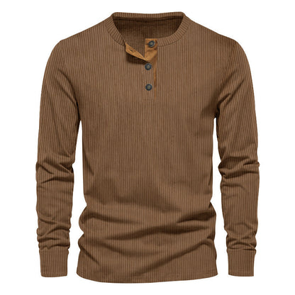 Dwaine - Camisa de Pana de Manga Larga para Hombres