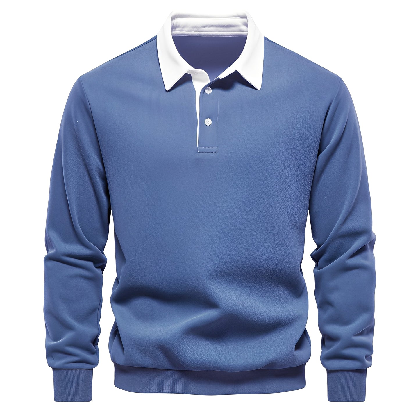Shelton - Polo para Hombre de Manga Larga Casual