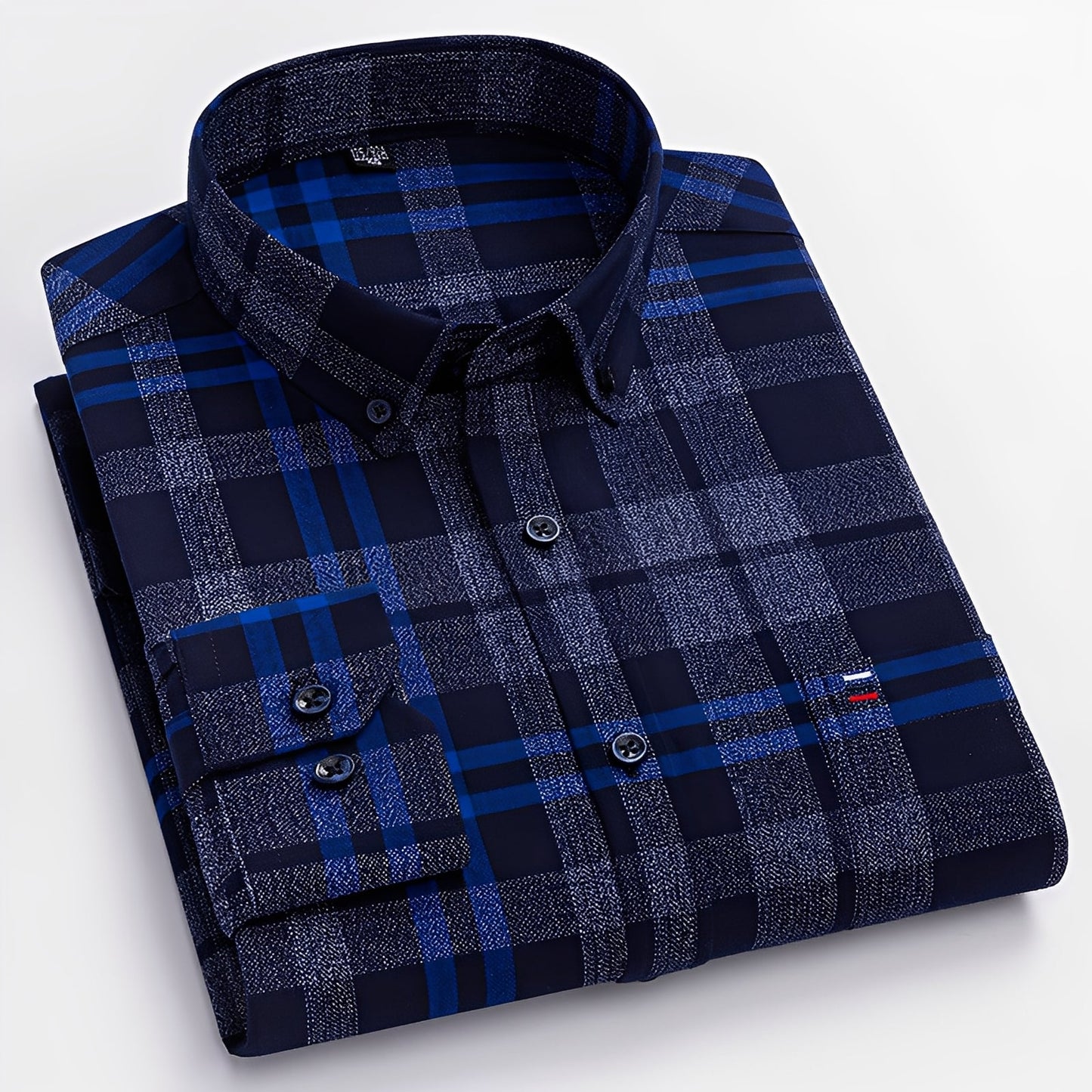 Nikolas - Camisa informal de cuadros de algodón para hombres