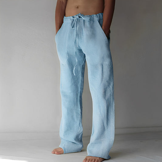 Martin - Pantalón holgado y casual de lino para hombres