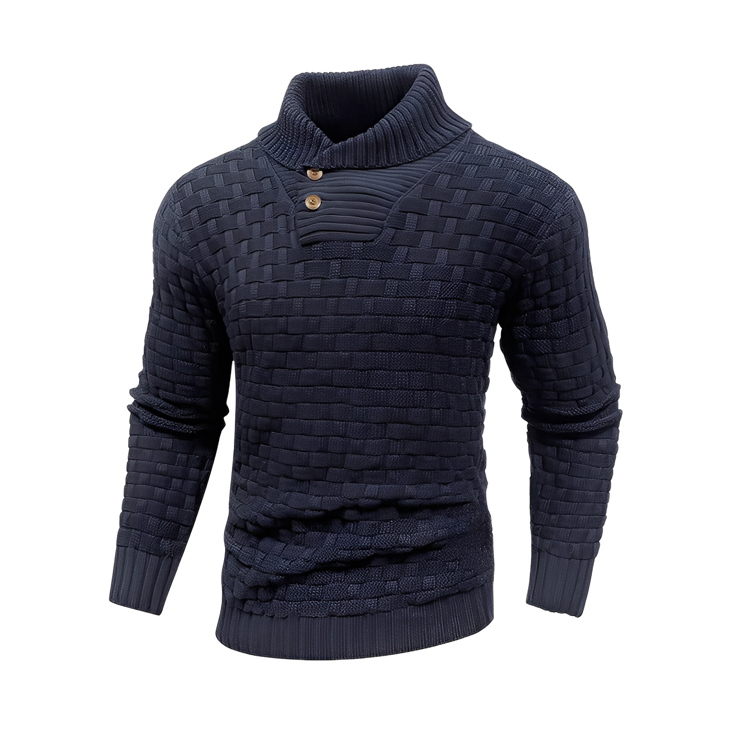 Branson - Suéter de cuello alto para hombres, estilo holgado
