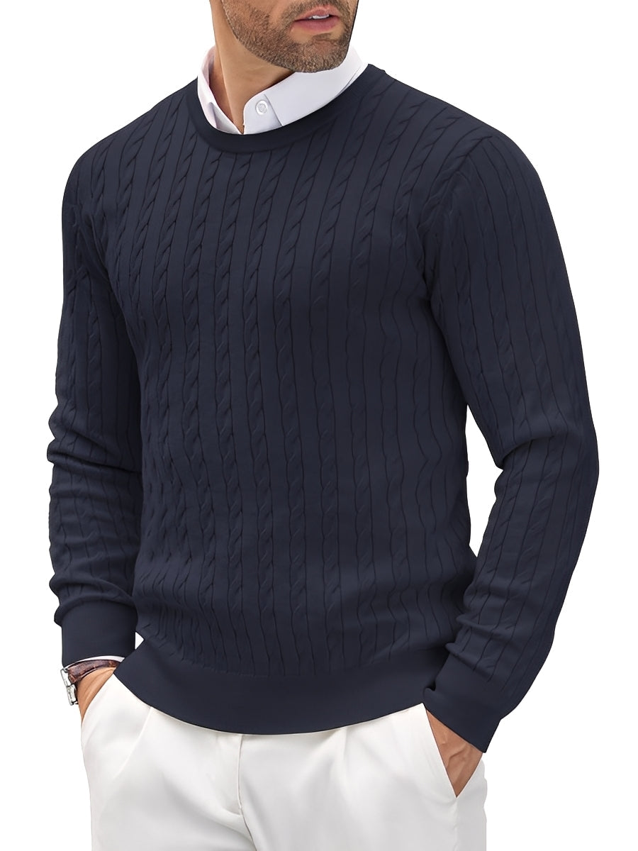 Romilly - Suéter casual, ajustado de punto para hombres