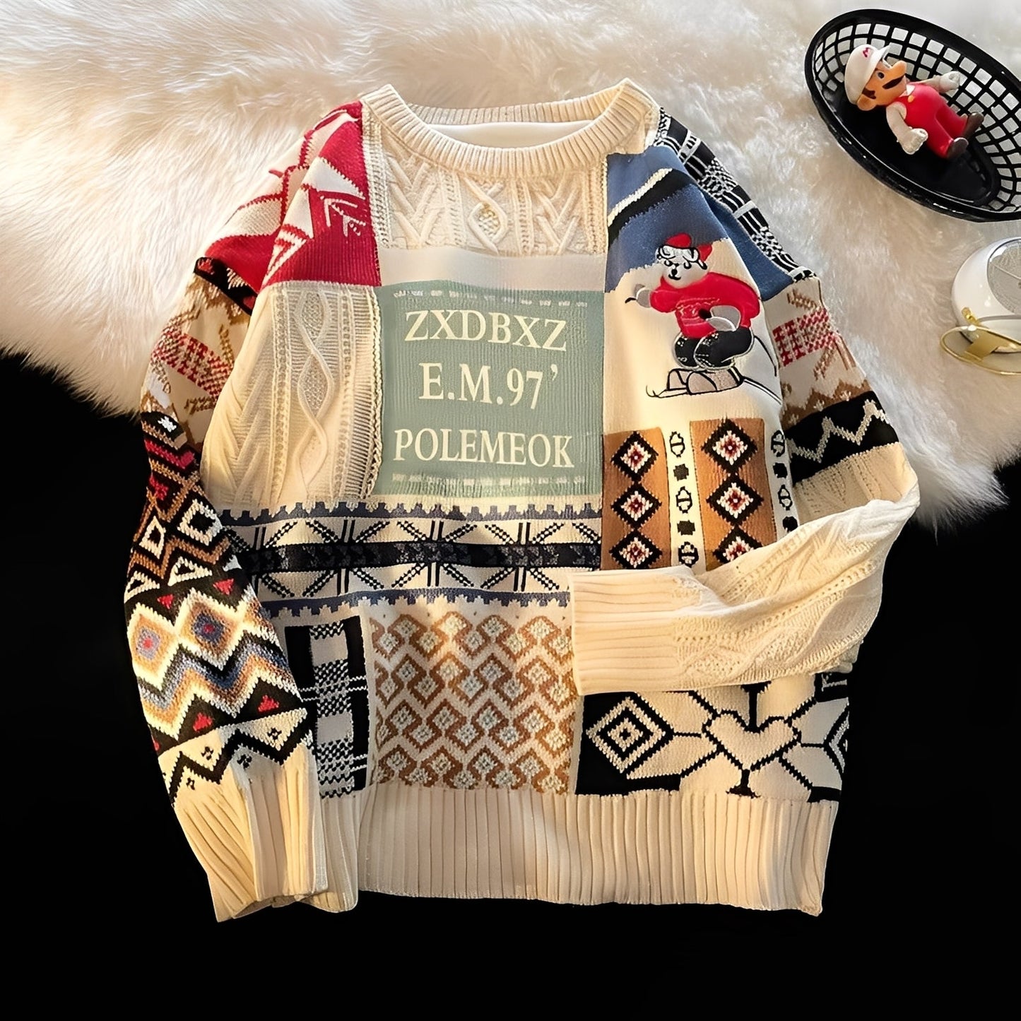 Charles - Suéter navideño elegante y amplio tejido para mujer