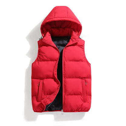 Kenneth - Chaqueta moderna sin mangas y cálida con capucha para hombres