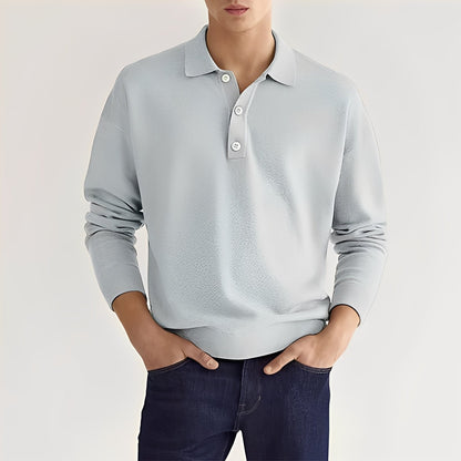Dominic - Polo Casual de Manga Larga para Hombres