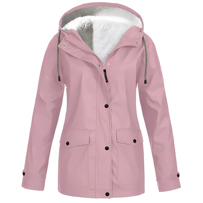 Sherlyn - Chaqueta con capucha y forro polar para exteriores para mujeres