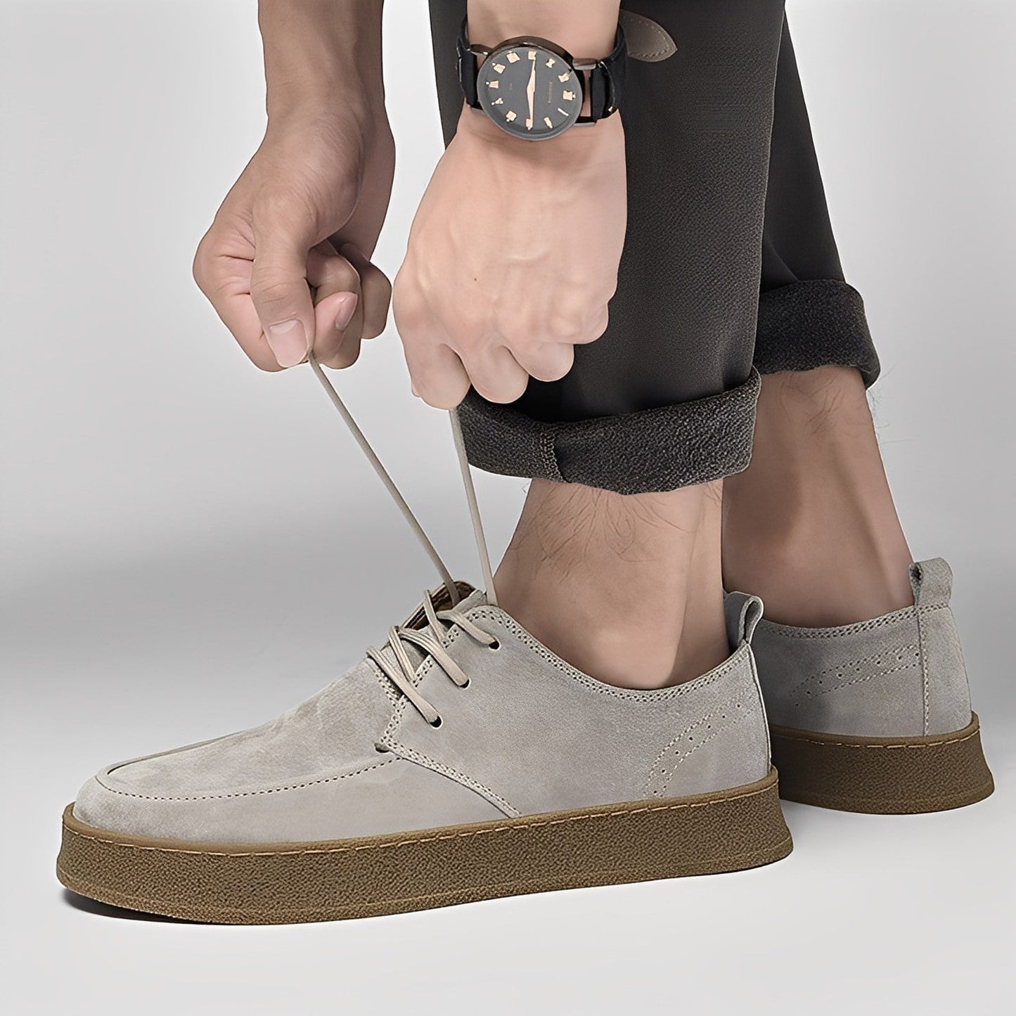 Riordan - Zapatos formales de gamuza para hombres