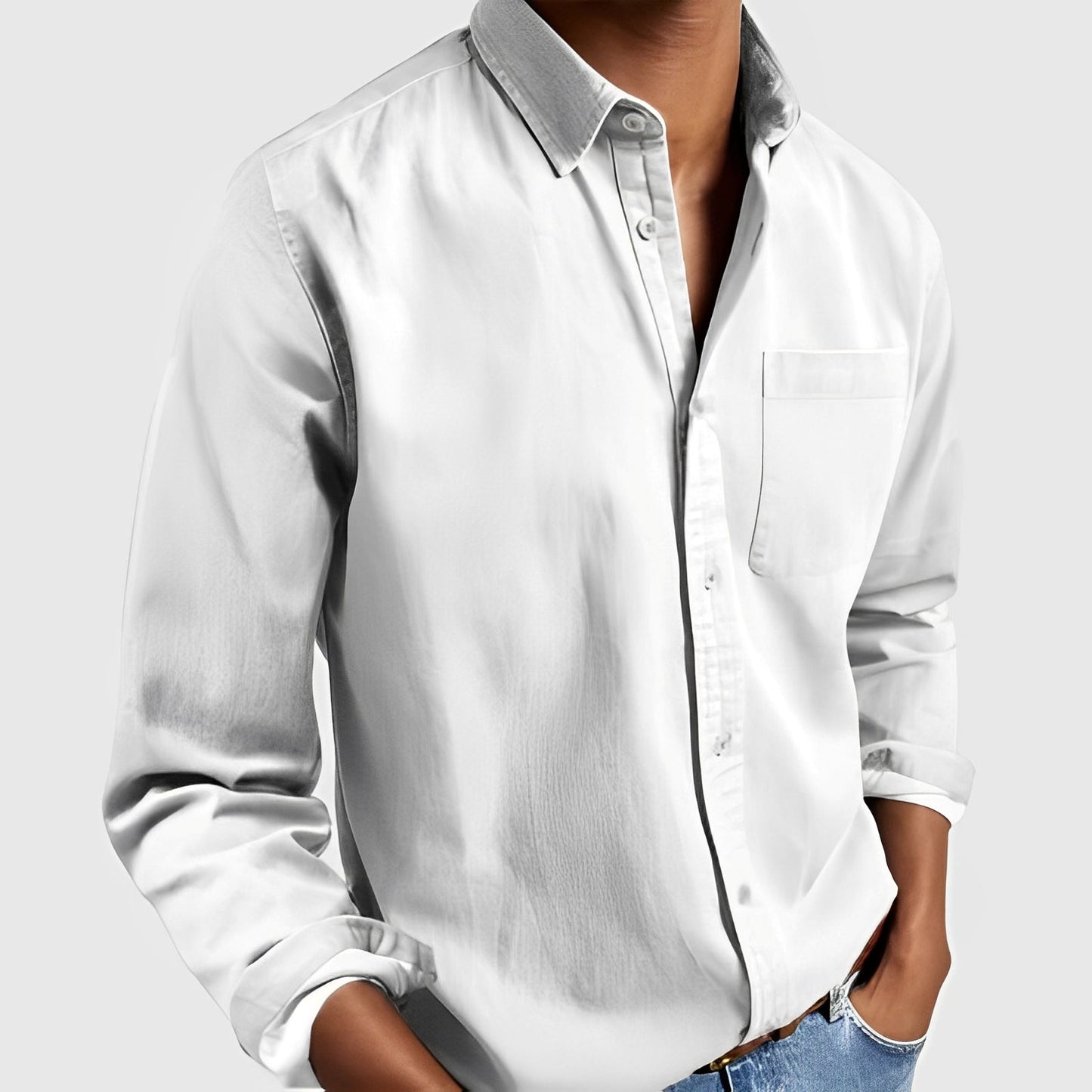 Dillan - Camisa tradicional con botones para hombres