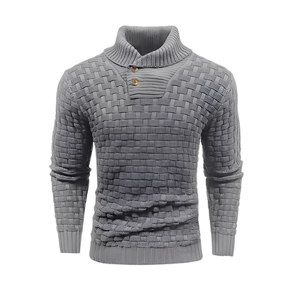 Branson - Suéter de cuello alto para hombres, estilo holgado