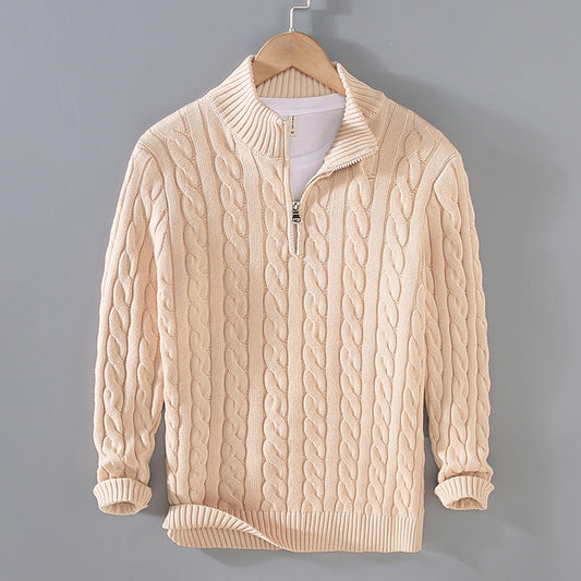 Jerald - Sudadera casual con cremallera parcial para hombres