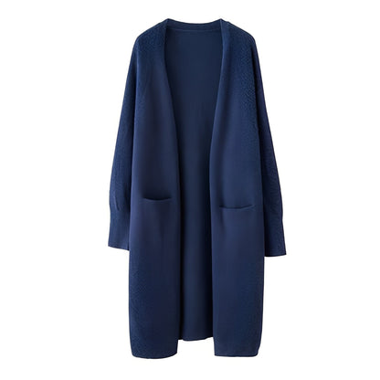 Claudie - Cardigan largo clásico para mujer