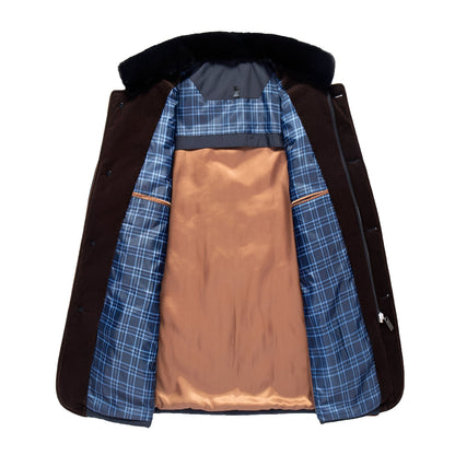 Rodney – Chaqueta con estilo y acolchada con botones para hombres
