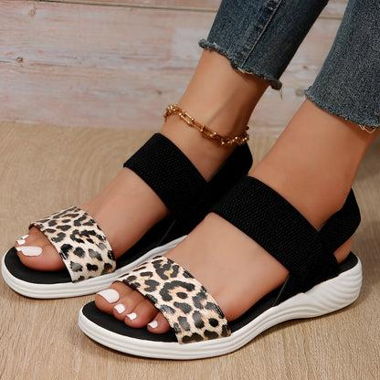 Jessika - Sandalias planas y cómodas de Flyknit para mujer