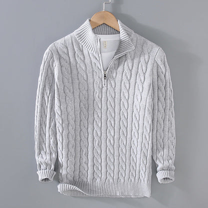Jerald - Sudadera casual con cremallera parcial para hombres