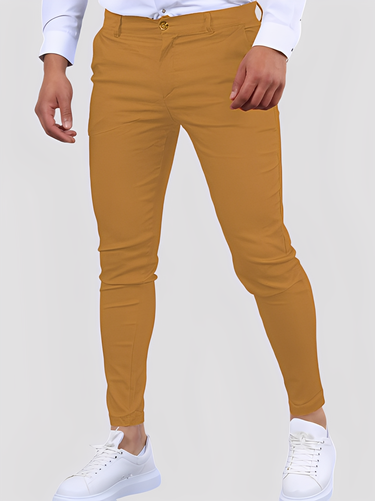 Shelton - Pantalón elástico casual de corte estrecho para hombres