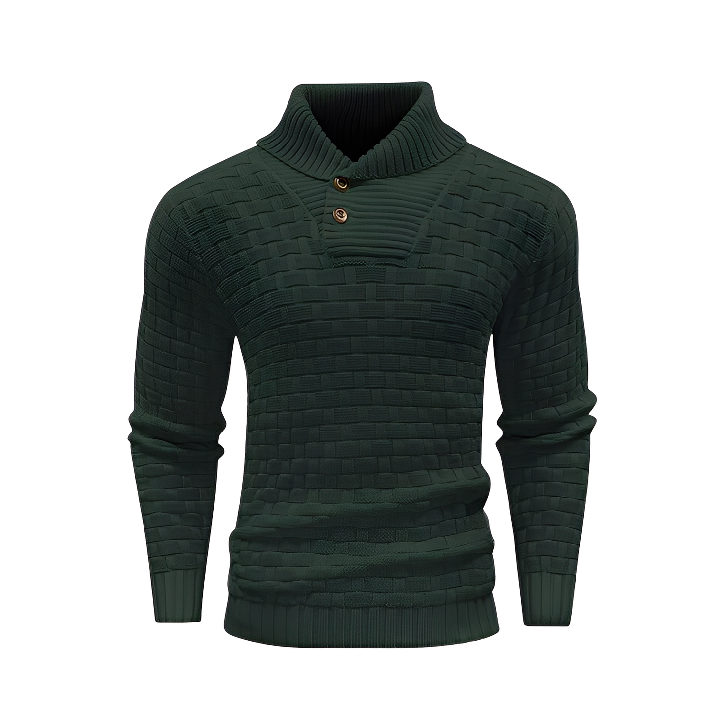 Branson - Suéter de cuello alto para hombres, estilo holgado