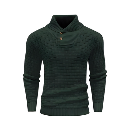 Branson - Suéter de cuello alto para hombres, estilo holgado