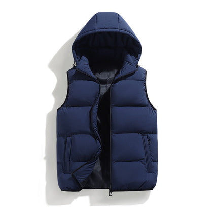 Kenneth - Chaqueta moderna sin mangas y cálida con capucha para hombres