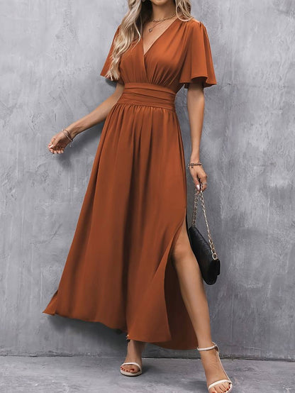 Juliette – Vestido con Cuello de Volantes y Cintura Fruncida para Mujer