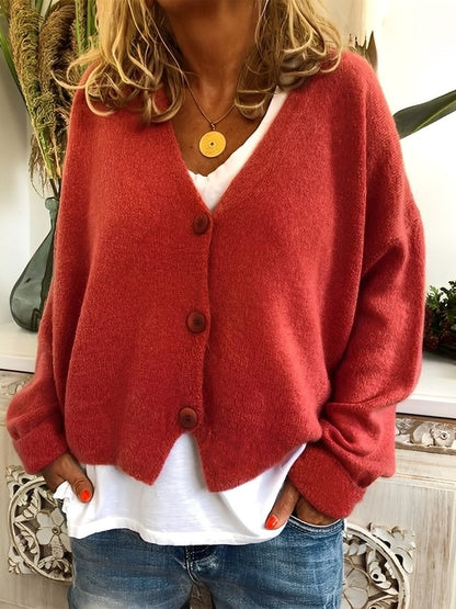Evette - Suéter con botones casual para mujeres