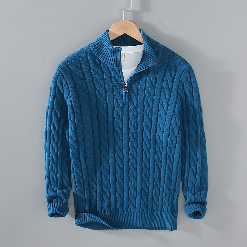 Jerald - Sudadera casual con cremallera parcial para hombres