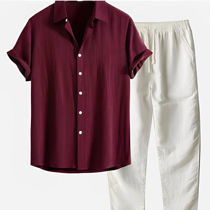 Phillip - Set de lino casual de verano para hombres