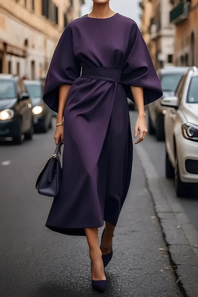 Elena - Vestido suelto elegante con cinturón para mujeres