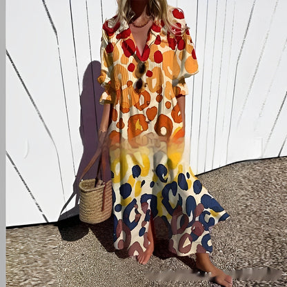 Sana – Vestido Boho Largo con Escote en V