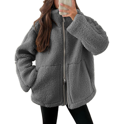 Evangelina - Chaqueta de lana teddy cómoda para mujeres