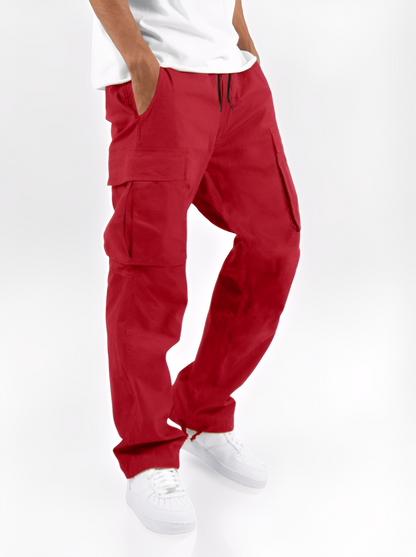 Cooper - Pantalones cargo sueltos con cordón para hombres