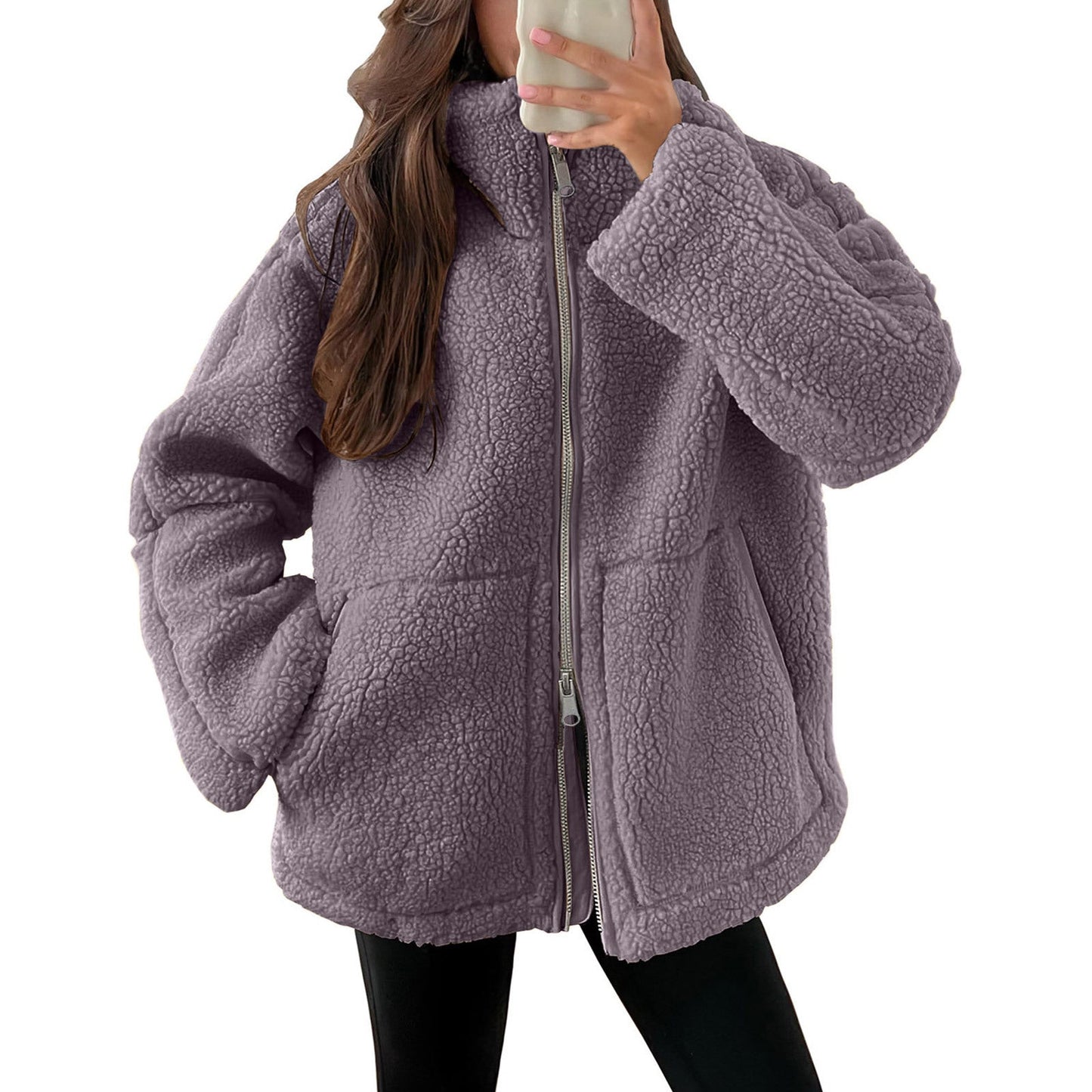 Evangelina - Chaqueta de lana teddy cómoda para mujeres
