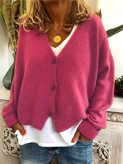 Evette - Suéter con botones casual para mujeres