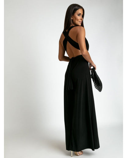 FlairFashion - Mono sin mangas con escote en V favorecedor